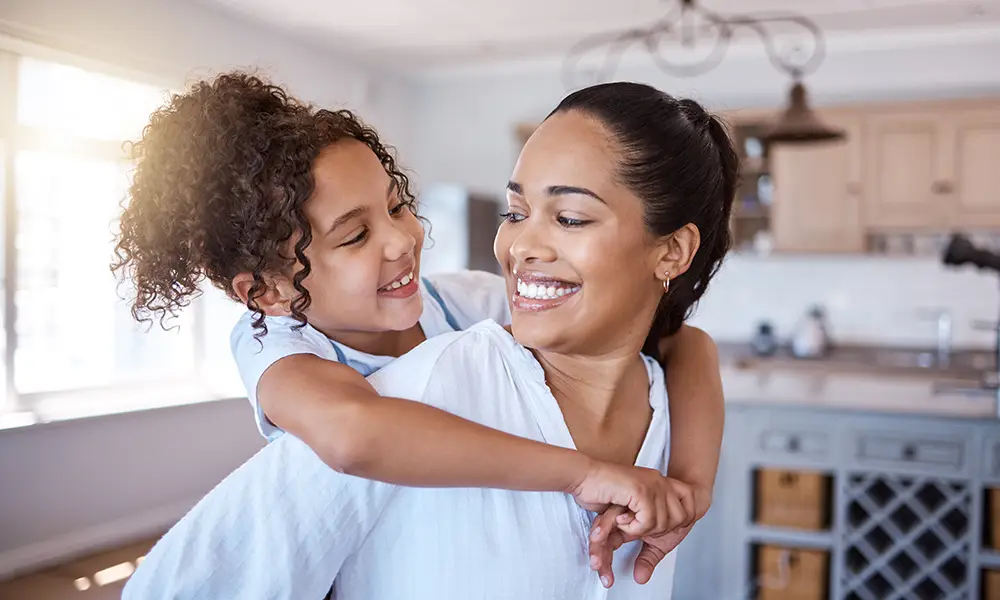 mother and daughter happy over allocation of parental rights - collinsville il child custody lawyer