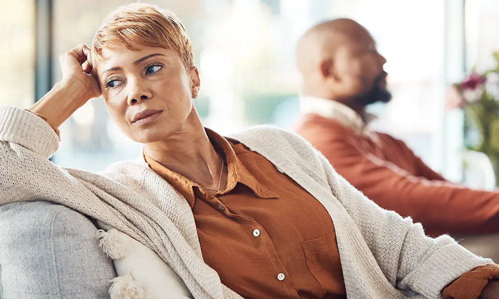 unhappy married couple seeking divorce from family law attorney in the collinsville il area