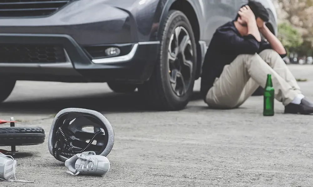 drunk driver hitting a bicyclist due to driver negligence - collinsville il